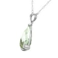 thumbnail image 2 of Galaxy Gold 14K White Gold 5.04 Carat Natural Briolette Checkerboard Cut Green Amethyst and Diamonds Necklace - Renewal & Love - 16" to 24" - Fine Jewelry for Women, 2 of 3