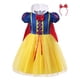 thumbnail image 1 of Vestido de Blancanieves de Disney para niñas, disfraz de princesa para niños con capa, vestido de baile de encaje para Halloween, ropa de fiesta de cumpleaños para niños 4T (etiqueta 120) Gao Jinjia LED, 1 of 2