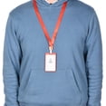 thumbnail image 7 of Uxcell 9.5x5.8cm Vertical Aluminum Badge Holder with Metal Hook Lanyard Red, 7 of 7