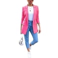 thumbnail image 2 of Joernso Plus Size Autumn Fashion Office Lady Solid Color Blazer Long Sleeve Suit Jacket, 2 of 5