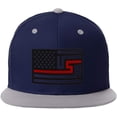 thumbnail image 2 of IW Hatgear USA Redesign Flag Thin Blue Red Line Support American Servicemen Snapback Hat, 2 of 2