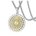 thumbnail image 1 of Hombres religiosos Tai Chi Yin Yang Spinner colgante Bagua ocho diagrama talismán collar, 1 of 5