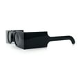 thumbnail image 6 of Funky Thick Artsy Rectangle Bar Keyhole Bridge Circle Lens Sunglasses Shiny Black - Black, 6 of 8