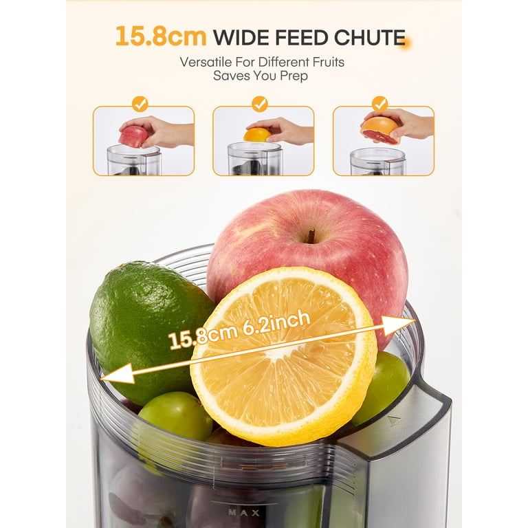 FOHERE Electric Citrus Juicer, 15 Oz, Black and Silver photo 6