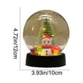 thumbnail image 3 of Uutvery Christmas Gift Transparent Ball,LED Night Light with Christmas Tree,Christmas Snow Globe with Snowman and Santa Claus,Desktop Decor Luminous Ornaments for Xmas Holiday Party Gifts, 3 of 7