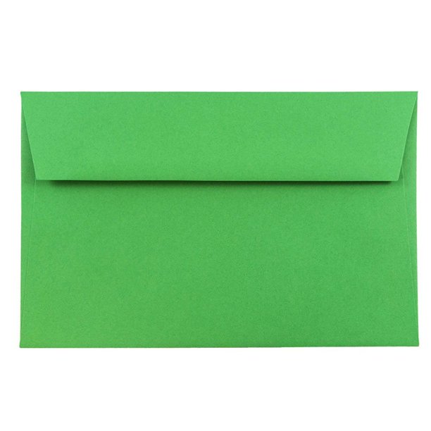 JAM A9 Envelopes, 5 3/4 x 8 3/4, Green, 25/Pack
