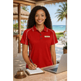 thumbnail image 4 of Expert Brand Women's Oxymesh™ Dry Fit Athletic Malibu Polo Shirt, Red, XL, 4 of 7