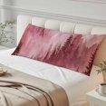 thumbnail image 4 of Pink Mountain Body Pillow Covers 20"x60", Misty Forest Nature Woodland Pine Tree Landscape Soft Brushed Microfiber Breathable Throw Pillow Covers, Pillowcase with Zipper for Couch Sofa Bedroom, 4 of 9