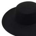 thumbnail image 5 of Women Classic Felt Fedora Hat Wide Brim Flat Top Felt Hat, 5 of 8