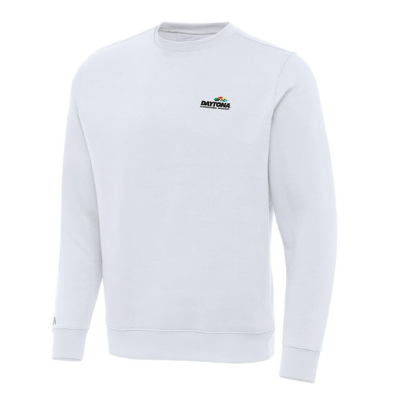Men's Antigua  Heather Gray Daytona International Speedway Victory Pullover Sweatshirt