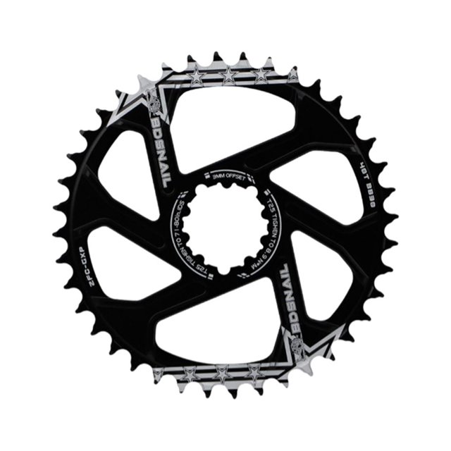 QualitChoice Vélo de Montagne Plateaux Plateau Simple Disque Pratique Roue de Chaîne Résistant à l'Usure en Alliage d'Aluminium Rouille Plaque Dent Large Noir 36T