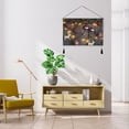 thumbnail image 4 of WOBOGO Christmas Tree Leaves Hanging with Red Hearts Living Room Canvas Wall Art Bedroom Study Framed Canvas Print Artwork Home Office Decorations 24.5×16.7in, 4 of 6