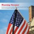 thumbnail image 2 of Anley Flag Mourning Streamer (Ideal for 3x5 FT Flag) Half-Mast Mourning Ribbon - Double Stitched - Honoring The Fallen Half-Staff Mourning Streamer, 2 of 7