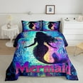 thumbnail image 2 of Erosebridal Cartoon Mermaid Bedding Sets Full with Comforter, Ocean Princess Bedding Full Comforter Set, Marine Sealife Reversible Duvet Insert, Ultra Soft Room Decorative, 3pcs, 2 of 7