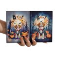 thumbnail image 3 of Happy Halloween Vampire Brittany Spaniel BOO with Pumpkins Fun and Spooky Travel Passport Wallet Brittany Dog Lover Gifts Idea PU Leather Passport Holder Cover - 00018, 3 of 5