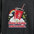 thumbnail image 3 of Coca-Cola - Have A Coke And A Smile  - Women's Lightweight French Terry Long Sleeve Shirt, 3 of 5