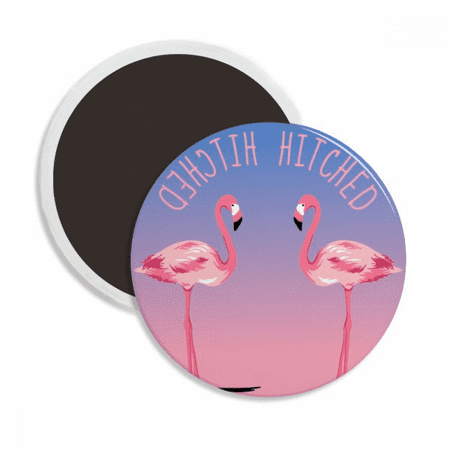 

Hitched Flango couple Round Ceracs Fridge Magnet Keepsake Decoration