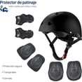 thumbnail image 4 of Juego de Casco de Bicicleta Bluelander para Niños y Niñas, Rodilleras, Coderas, Palmilleras, Negro, 4 of 4