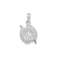 thumbnail image 3 of Sterling Silver Rhodium-Plated Polished 3D Pisces Zodiac Pendant, 3 of 4
