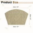 thumbnail image 2 of Uxcell 6pcs Wedge Placemats 18" x 12" Woven Vinyl Round Table Placemats, Light Brown, 2 of 7