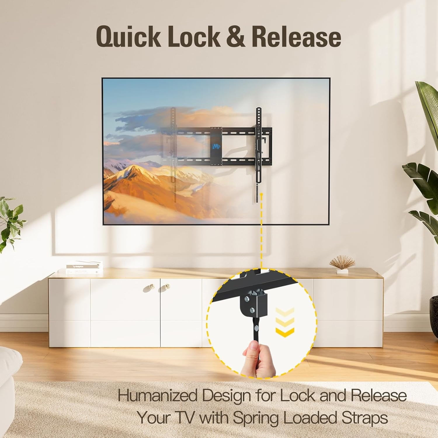 Advanced Tilt TV Wall Mount for Most 42-90 Inch TVs, TV Bracket with Full Tilt Extension up to 7", Fits 16", 18", 24" Studs