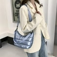 thumbnail image 1 of MesaSe Femmes Nylon Fil Sac à Main Hiver Coréen Mode Pure Couleur Top-handle Sacs, 1 of 6