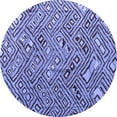 thumbnail image 1 of Ahgly Company Machine Washable Indoor Round Abstract Blue Modern Area Rugs, 8' Round, 1 of 4