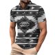 thumbnail image 1 of Camisas de Manga Larga para Hombres Impresos Girar Hacia Abajo Botones de Cuello Lateral Dividido, Casual Blusa de Manga Corta, 1 of 5