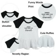 thumbnail image 2 of Pack of 2, You're Going to Be Grandparents & Hello Grandma and Grandpa Pregnancy Announcement Dresses, Newborn Babies Skirts, Infant Princess Dress, Toddler Frocks (Black Raglan Dresses, 0-6 Months), 2 of 5