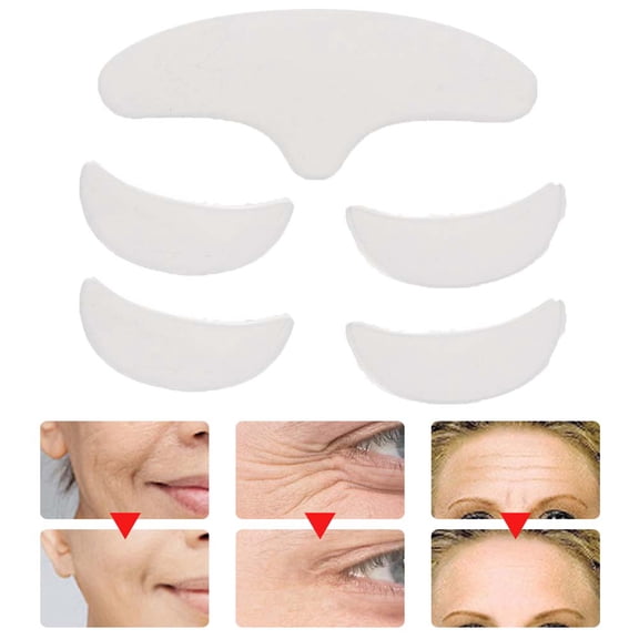 Brynna Skin Lifting Patch Pad 5Pcs Silicone Patch Pad Skin Lifting Reusable Washable Forehead Eye Face Patch