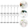 12pcs Metal Table Place Card Holders Heart Shaped Table Number Holders
