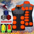 thumbnail image 2 of Heated Vests for Women 21 Heat Zones Fast Warm Up Vest V Neck Heated Vest Winter Outdoor Cold Proof Warm Sleeveless Jacket Regular Fit Womens Vests, 2 of 8