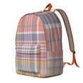 thumbnail image 2 of Classic Pattern Backpack with Abstract Plaid Print, S-Shaped Straps, Made for Daily Use, 2 of 5