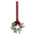 thumbnail image 2 of 11.7" Christmas Wreaths for Kitchen Cabinets with Ribbon Bows Red Berry,Norfolk Pine Window Wreath Hunging Ornament Xmas Wreath for Window Front Door Christmas Party Decorations Porch Wall Hanging, 2 of 9