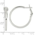 thumbnail image 4 of Sterling Silver Polished 1.75Mm Omega Back Round Hoop Earrings (Width 30) (Length 30) - Jbsp, 4 of 5