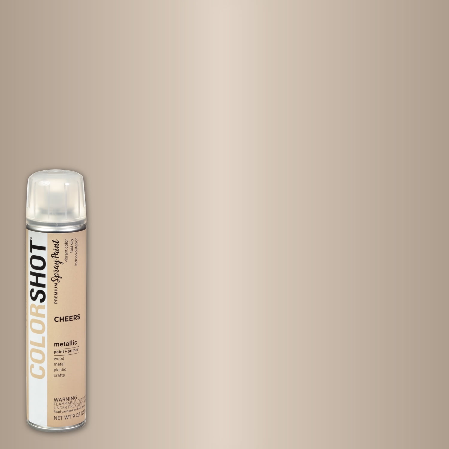 COLORSHOT Premium Metallic Cheers Spray Paint 9 oz. Champagne