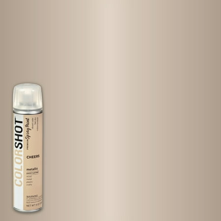 COLORSHOT Metallic Spray Paint, Cheers (Champagne) 9 oz, Fast-Drying Acrylic Paint, Indoor & Outdoor Use