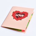 thumbnail image 3 of Coofit Valentines Day Greeting Card - 3D Rose Flower Heart Pop up Card Holiday Card, 3 of 5