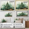 thumbnail image 4 of Designart "Festive Firs Minimalist Christmas Forest III" Floral Framed Wall Art Decor - Traditional Green Tree Pine Living Room Framed Canvas Art, 4 of 6