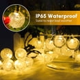 thumbnail image 4 of OriginalSourcing Solar String Lights Outdoor 30 LED 20ft Crystal Globe Lights Waterproof with 8 Lighting Modes for Outdoor Garden Wedding Party Decor, 4 of 8