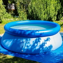 Clearance 12 x 12 Ft Square Swimming Pool Ground Cloth, Waterproof PE Pool Liner Pad for 12 Ft Above Ground Pools, Protector Mat Prevents Punctures, Durable Pool Tarp for Pools