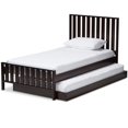 thumbnail image 1 of Baxton Studio Harlan Twin Spindle Platform Bed with Trundle, 1 of 11