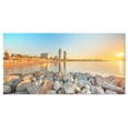 thumbnail image 2 of Barceloneta Beach in Barcelona - Seashore Photo Canvas Art Print, 2 of 3