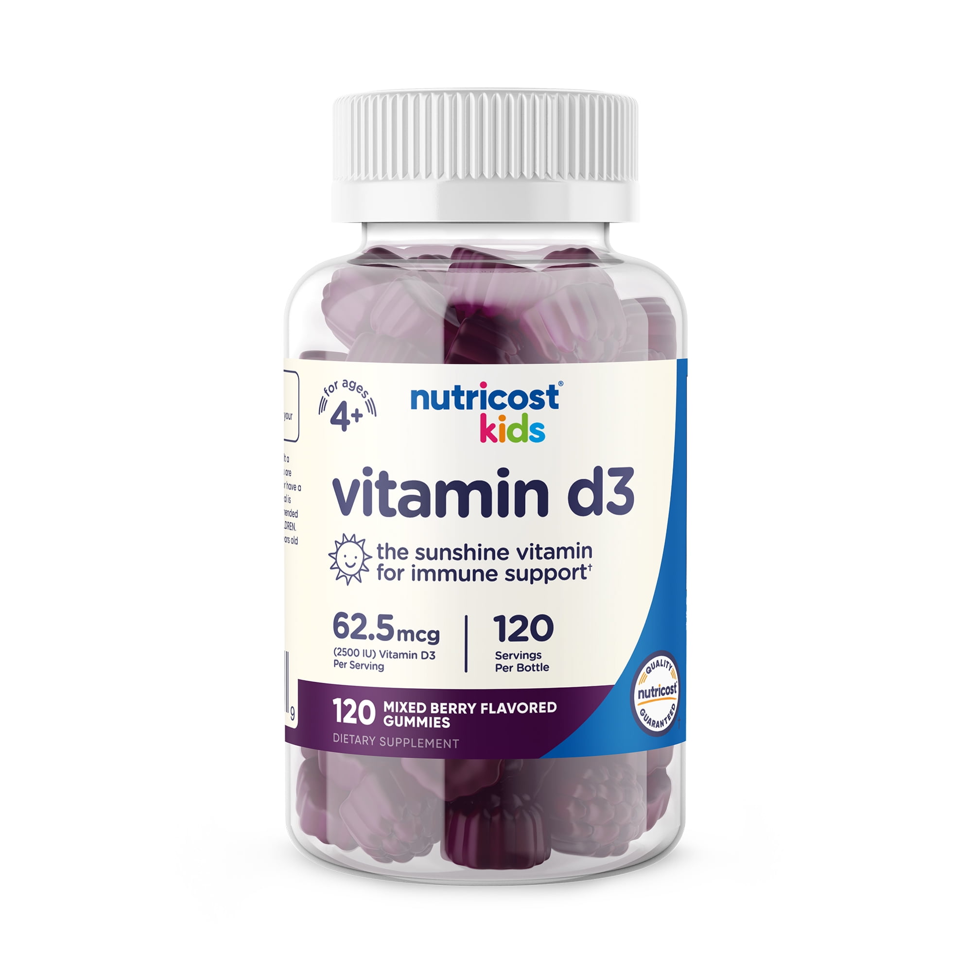 Nutricost Kids Vitamin D3 Gummies 2,500 IU (62.5mcg), 120 Gummies