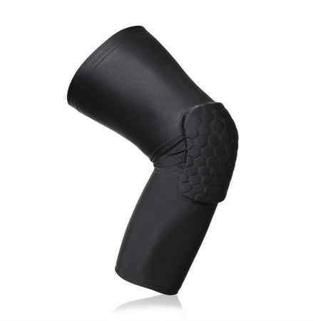 Long Knee Pad - Basketball Knee Pad Long Leg Sleeve Honeycomb Protective Gear Crash-proof Anti-slip Black