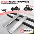 thumbnail image 4 of Tanfengu 63in 880 lbs Aluminum Loading Ramp, 2 Pack Anti-Slip Wheelchair Ramp, Portable Car Ramp for Steps Doorways Truck, Silver, 4 of 9