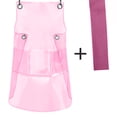 thumbnail image 2 of Delantal Btafrte Transparente para Peluquería Cinta Rosa, 2 of 6