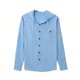 thumbnail image 5 of Ceisia Men's Loose Fit Hooded 2-Piece Set Long Sleeve Button-Down Shirt with Elastic Waist Drawstring Shorts Gifts, 5 of 6