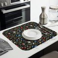 thumbnail image 3 of Pioneer Flower Floral Print Pattern Kitchen Dish Drying Mat 1 Pack, Ultra Absorbent Microfiber Drainer Mat, 16"x18", 3 of 6