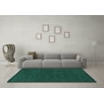 thumbnail image 3 of Ahgly Company Indoor Rectangle Solid Turquoise Blue Modern Area Rugs, 2' x 4', 3 of 4